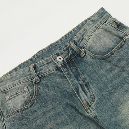 Pocket Blue Distressed Loose Fit Jeans PinkLimes Trending Streetwear