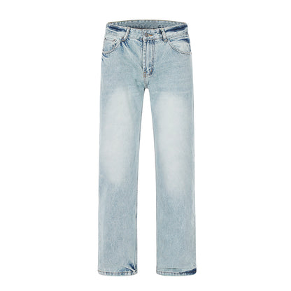 Blue Washed Denim Jeans Light Blue PinkLimes Trending Streetwear