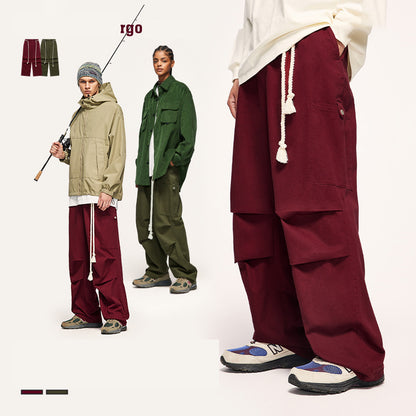 Tethered Wide-Leg Cargo Pants PinkLimes Trending Streetwear