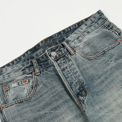 Ripped Pocket Blue Denim Jeans PinkLimes Trending Streetwear