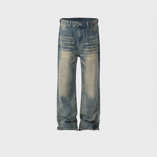 Unisex Cat Claw Washed Blue Jeans Blue PinkLimes Trending Streetwear