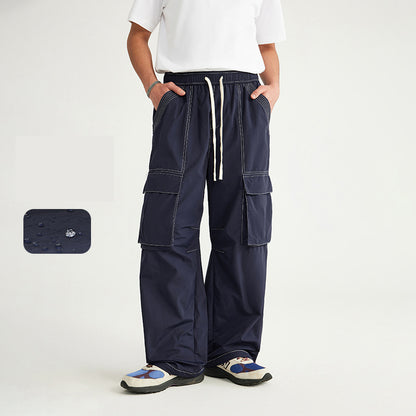 Rainproof Ming Line Wide Leg Cargo Pants PinkLimes Trending Streetwear