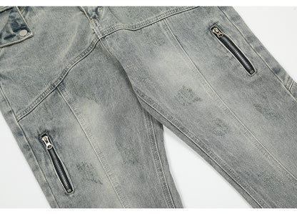 Washed Retro Denim Jeans PinkLimes Trending Streetwear