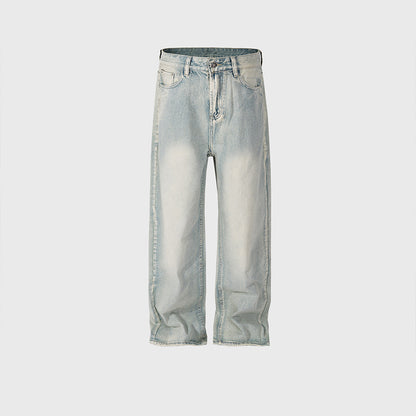 White Wash Loose Jeans PinkLimes Trending Streetwear