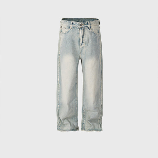 White Wash Loose Jeans PinkLimes Trending Streetwear