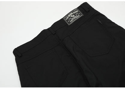 Patchwork Ripped Black Denim Jeans PinkLimes Trending Streetwear