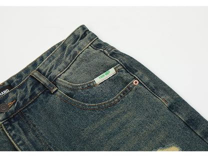 Ripped Blue Denim Jeans PinkLimes Trending Streetwear