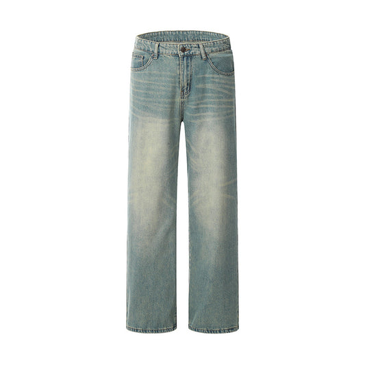 High Waist Wide Leg Denim Jeans Blue PinkLimes Trending Streetwear