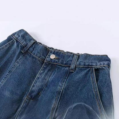 Navy Blue Cargo Washed Jeans PinkLimes Trending Streetwear