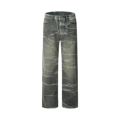 Baggy Distressed Harajuku Jeans Gray PinkLimes Trending Streetwear