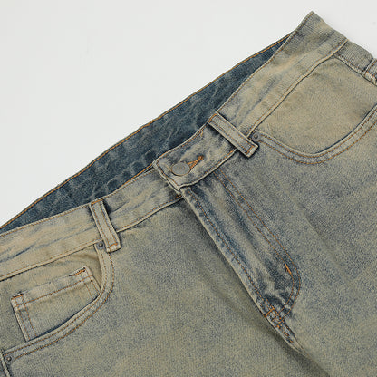 Flared Ripped Jeans - Streetwear Denim Trousers PinkLimes Trending Streetwear