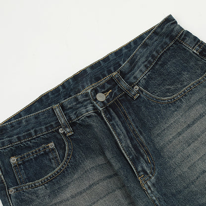 Flared Faded Blue Jeans PinkLimes Trending Streetwear