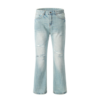 Ripped Blue Denim Streetwear Jeans Blue PinkLimes Trending Streetwear