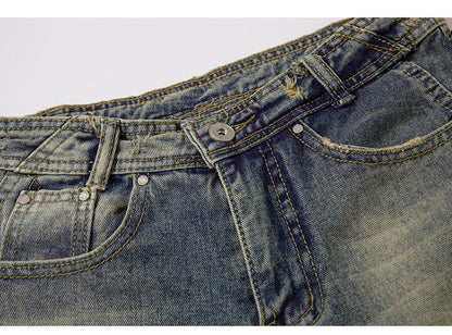 Flared Zip Streetwear Denim Jeans PinkLimes Trending Streetwear