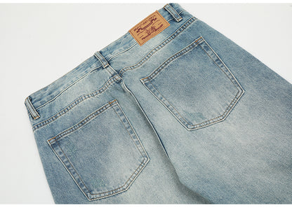 Straight-Leg Ripped Streetwear Jeans PinkLimes Trending Streetwear