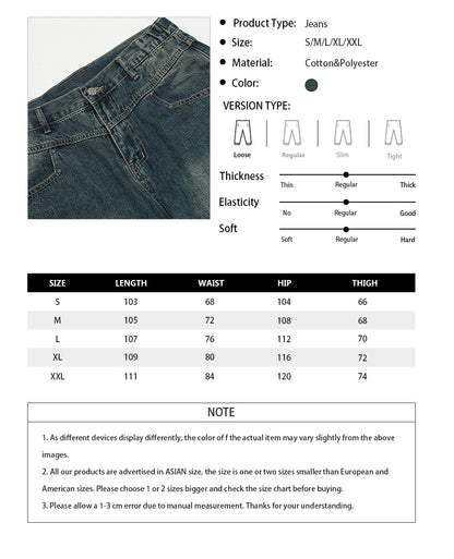 Patch Pocket Blue Streetwear Jeans PinkLimes Trending Streetwear