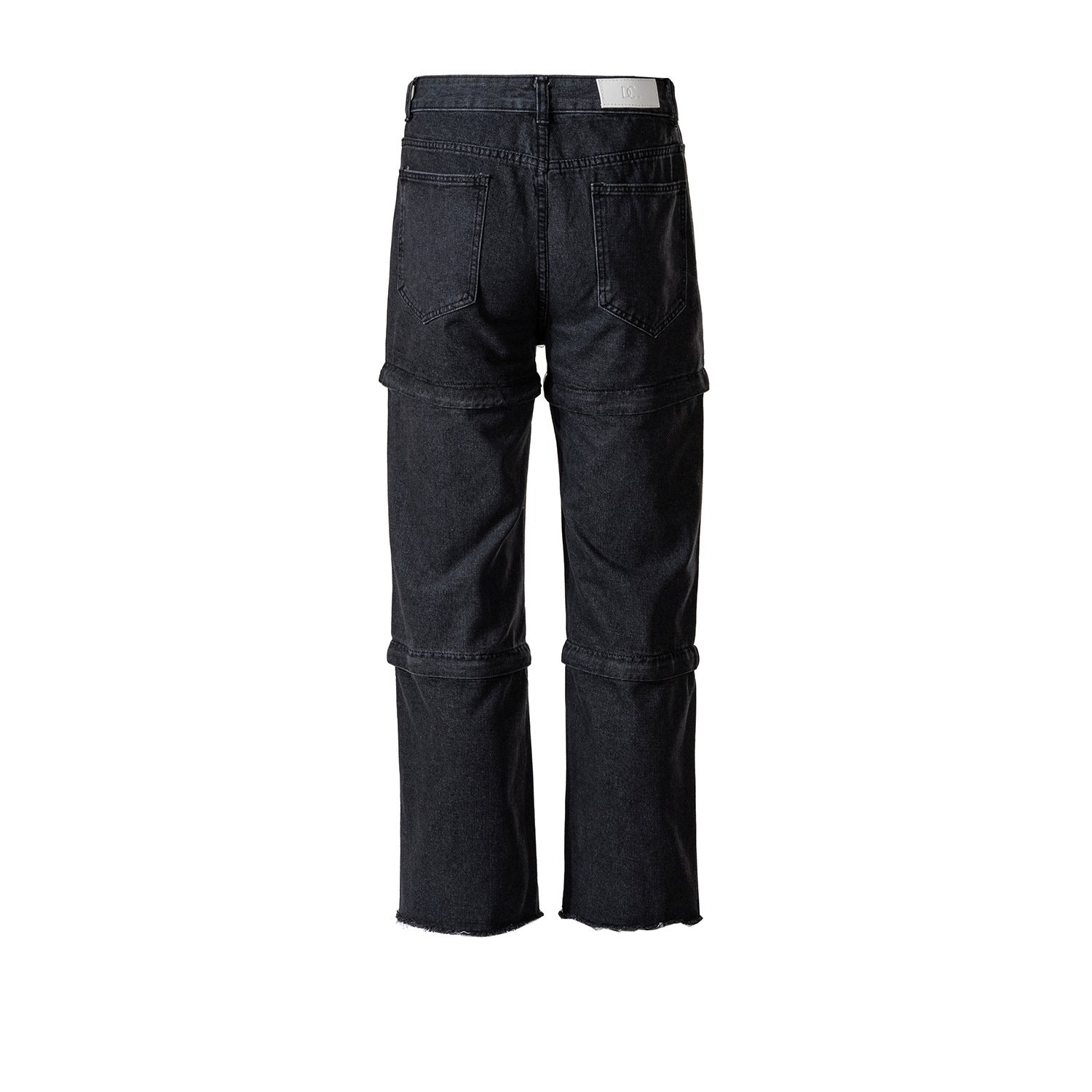 Three-Segment Detachable Zipper Jeans PinkLimes Trending Streetwear