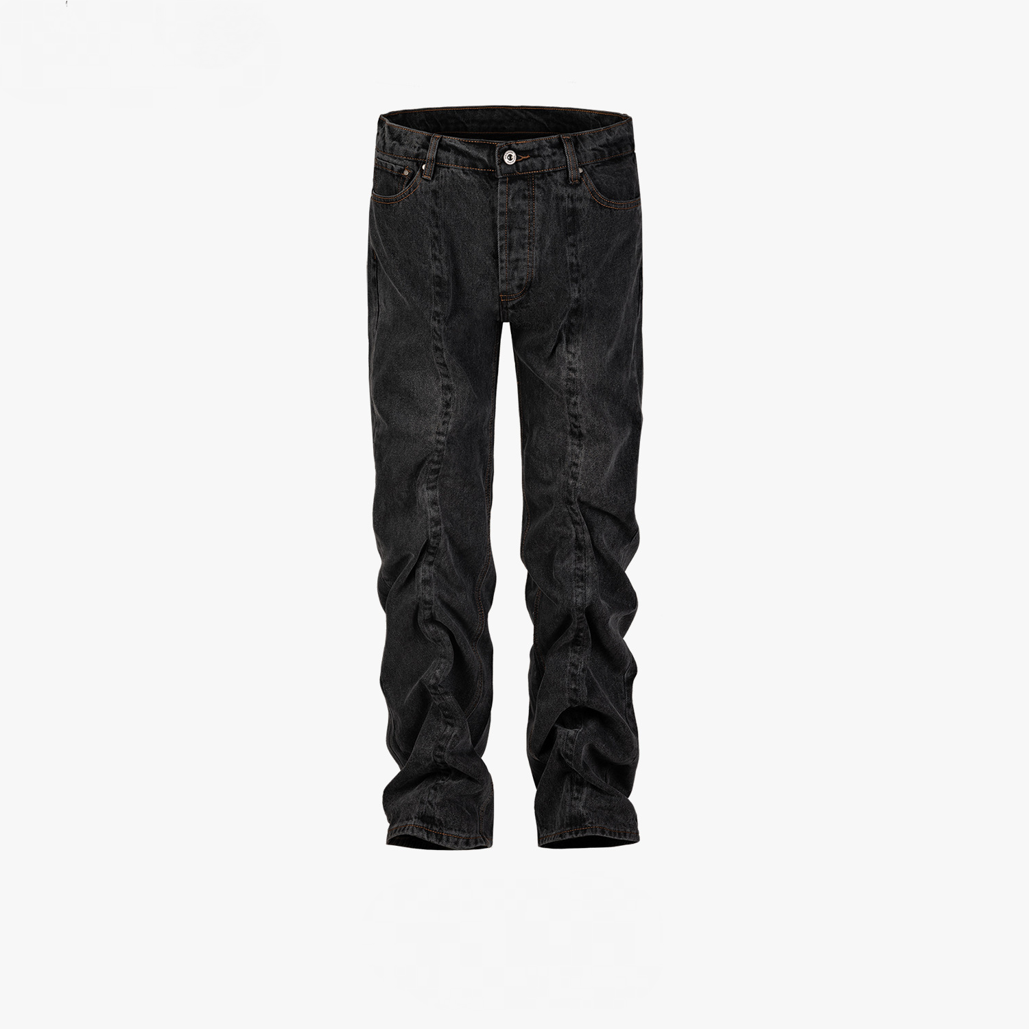 Wide Leg Jeans with Center Hem Black PinkLimes Trending Streetwear