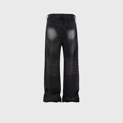 Unisex Laser Textured Slim Street Jeans PinkLimes Trending Streetwear