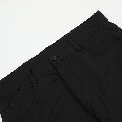 Patchwork Ripped Black Denim Jeans PinkLimes Trending Streetwear