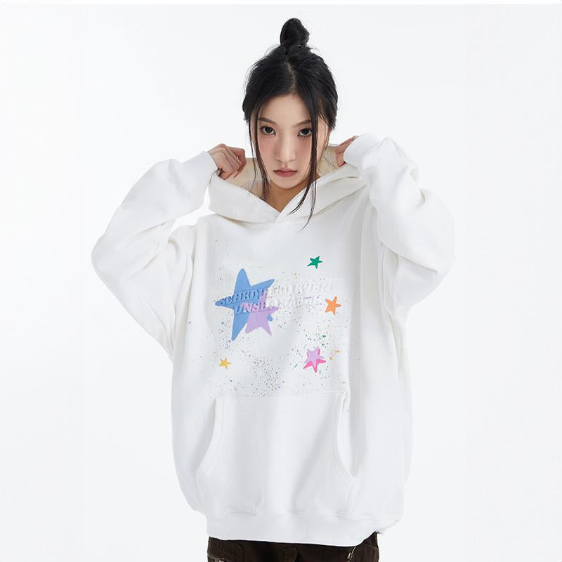 Star Night Hoodie Shirts & Tops PinkLimes Trending Streetwear