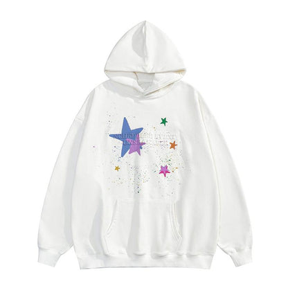 Star Night Hoodie White Shirts & Tops PinkLimes Trending Streetwear