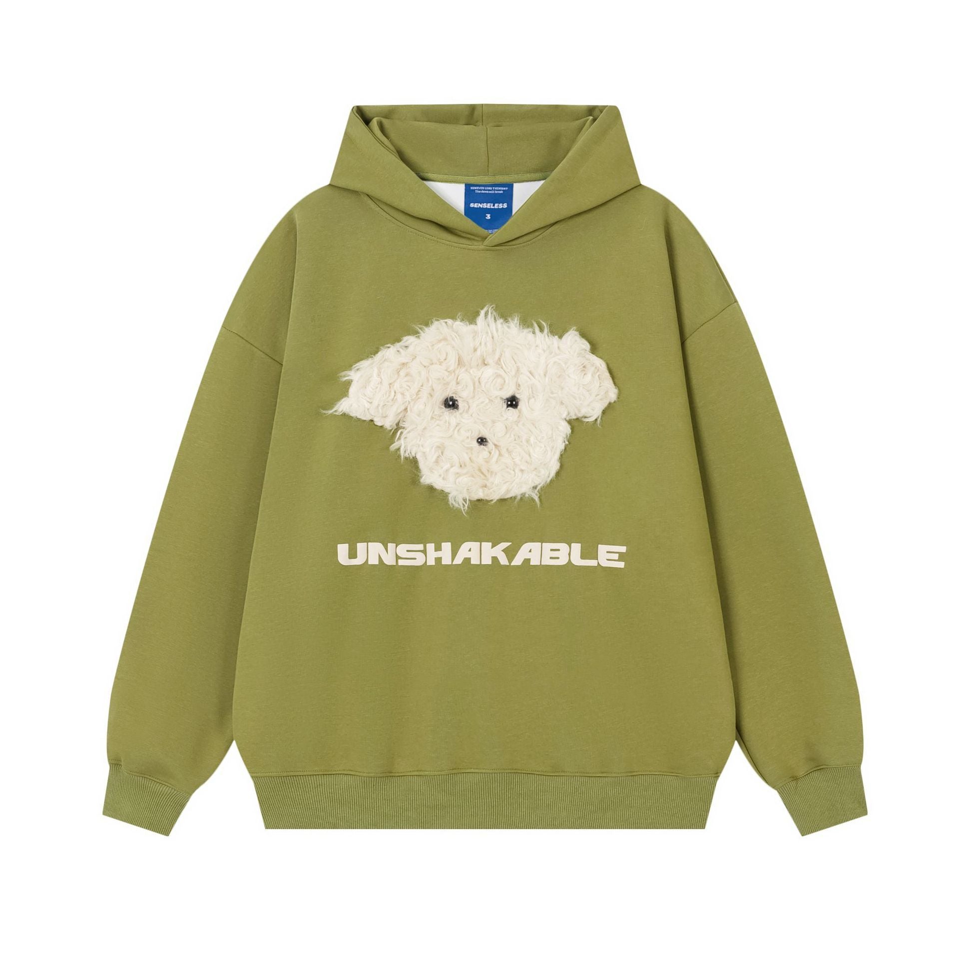 Plush Puppy Hoodie Green Shirts & Tops PinkLimes Trending Streetwear