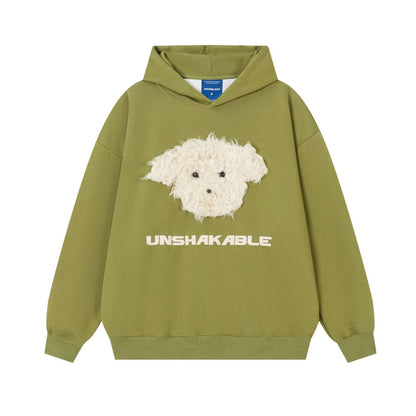 Plush Puppy Hoodie Green Shirts & Tops PinkLimes Trending Streetwear