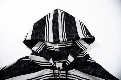 Beastaxe Striped Hoodie Shirts & Tops PinkLimes Trending Streetwear