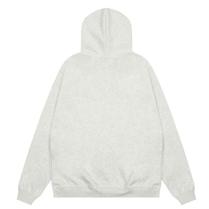 Embroidered Cartoon Zip-Up Hoodie Shirts & Tops PinkLimes Trending Streetwear