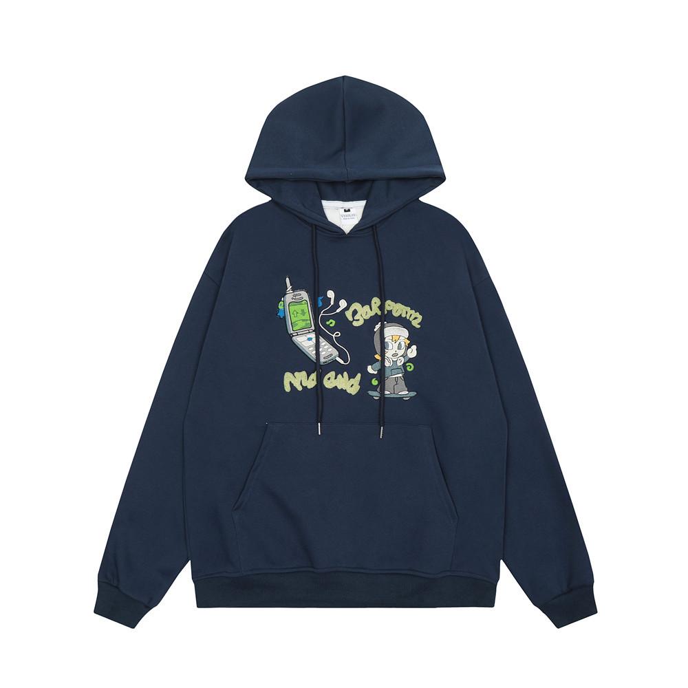 Retro sk8 Hoodie Light Blue Shirts & Tops PinkLimes Trending Streetwear