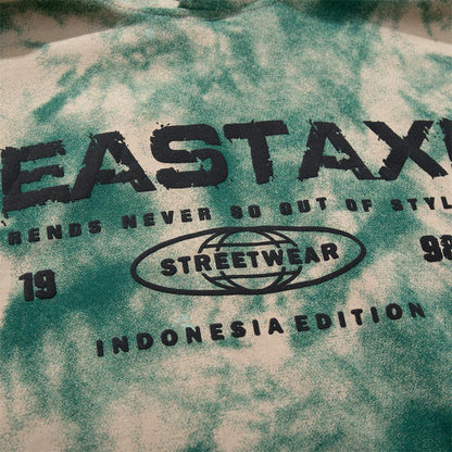 Tie-dyed Camouflage Hoodie Shirts & Tops PinkLimes Trending Streetwear