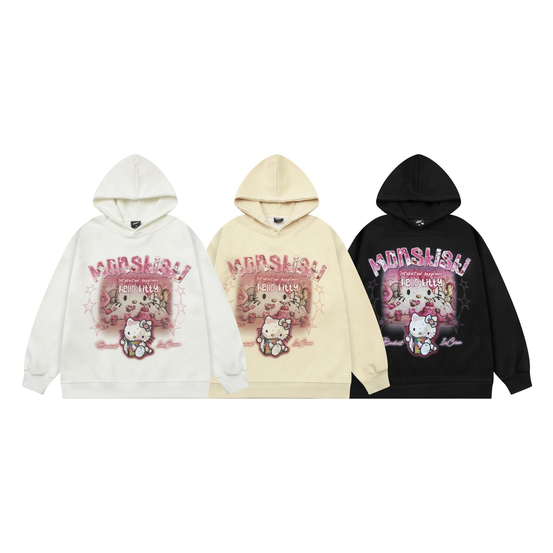 Monskiski Hoodie Shirts & Tops PinkLimes Trending Streetwear