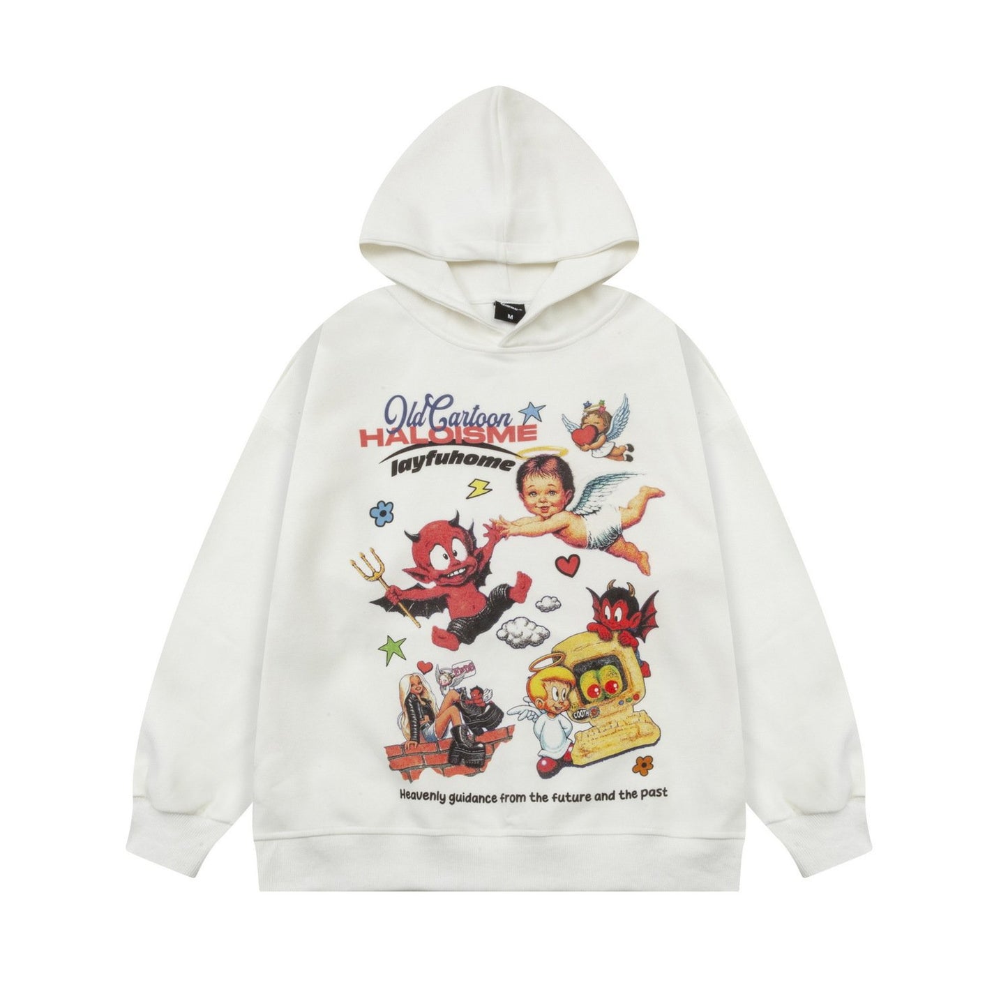 Haloisme Hoodie White Shirts & Tops PinkLimes Trending Streetwear