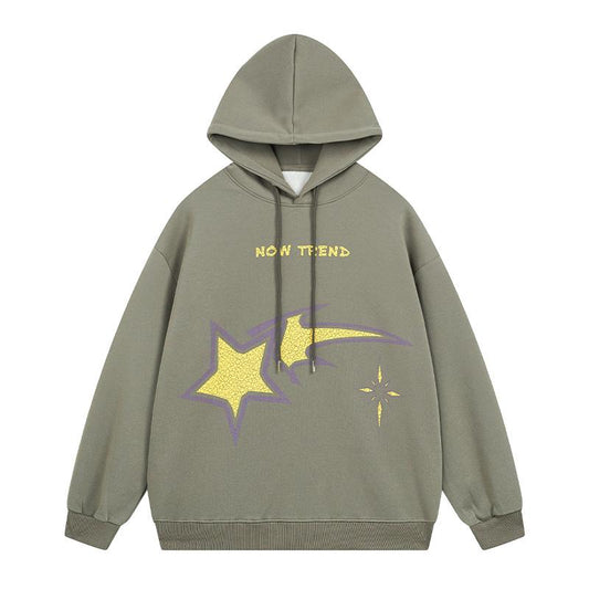 Shooting Stars Hoodie Green Shirts & Tops PinkLimes Trending Streetwear