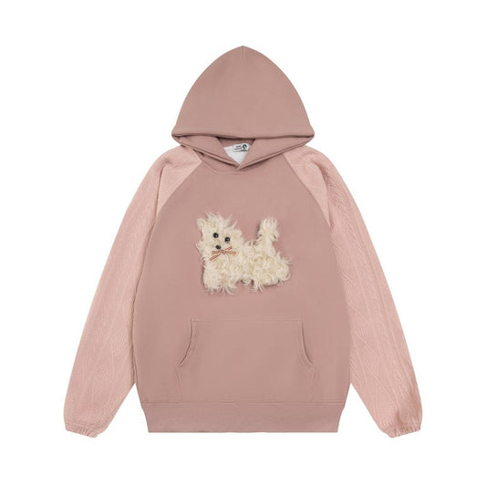 Plush Puppy Hoodie Pink Shirts & Tops PinkLimes Trending Streetwear