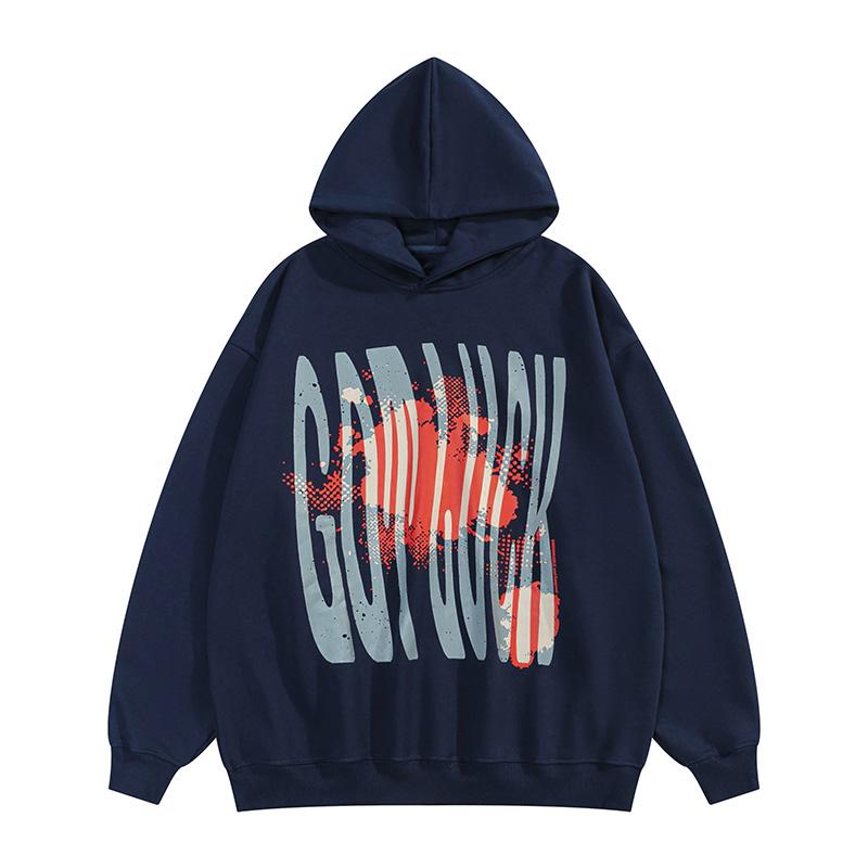 Gotluck Hoodie Navy Blue Shirts & Tops PinkLimes Trending Streetwear
