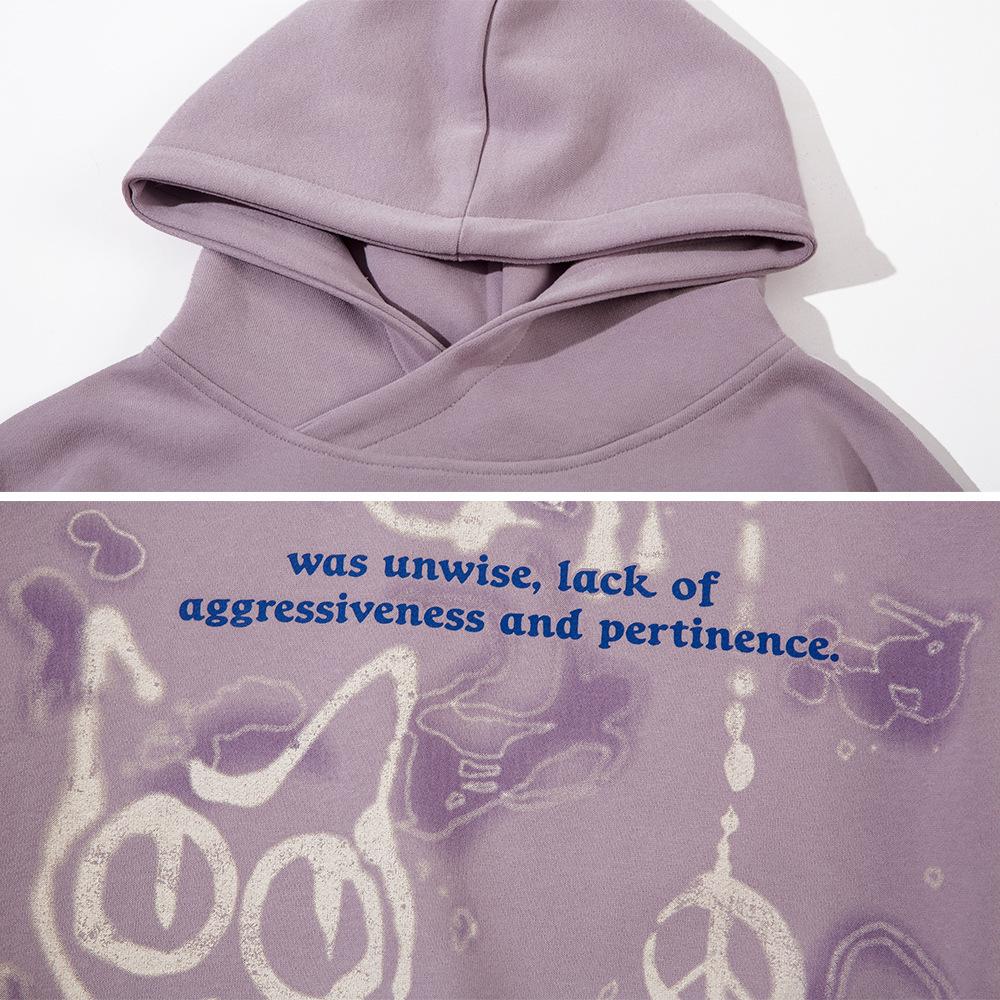 Graffiti Hoodie Shirts & Tops PinkLimes Trending Streetwear