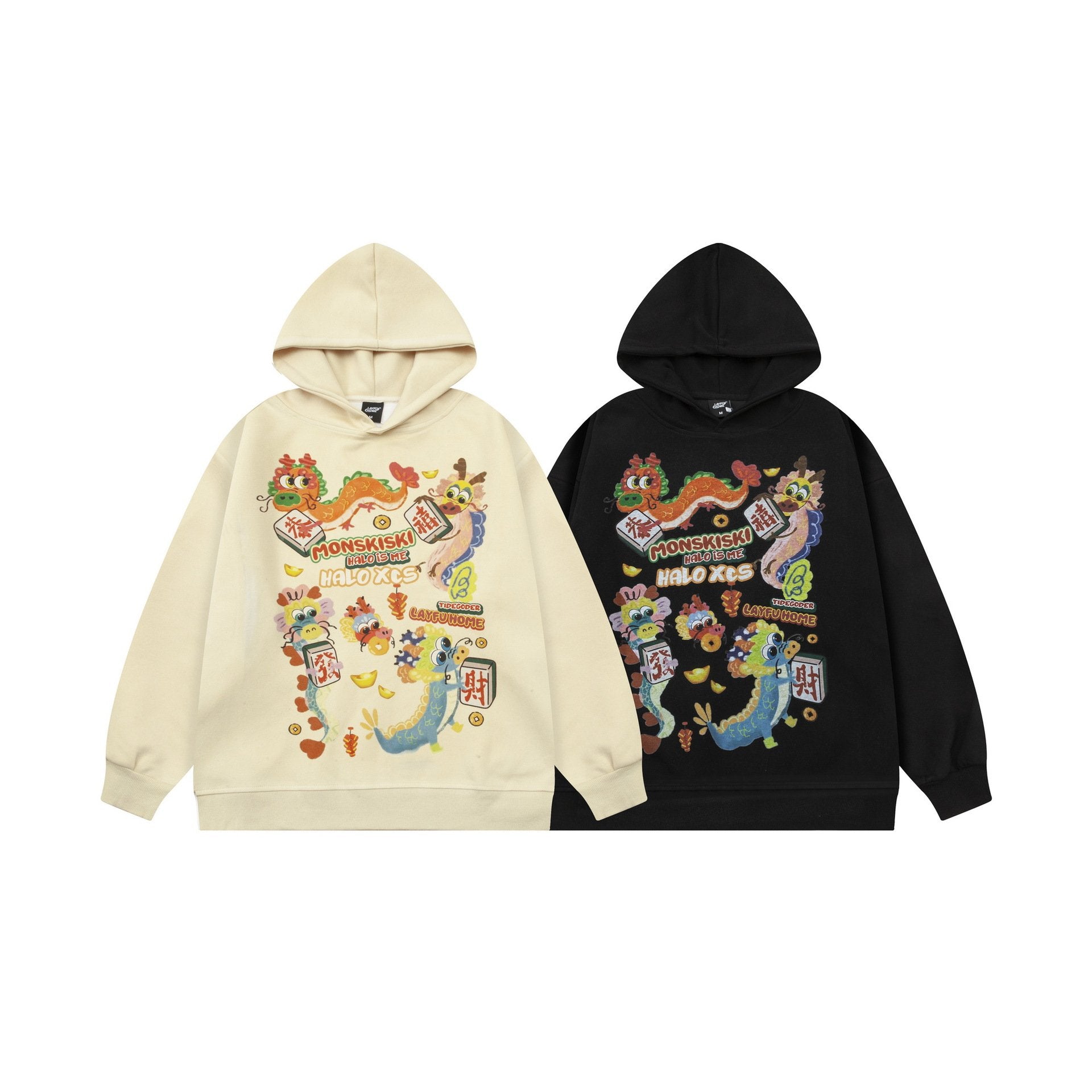 Monskiski Dragon Hoodie Shirts & Tops PinkLimes Trending Streetwear