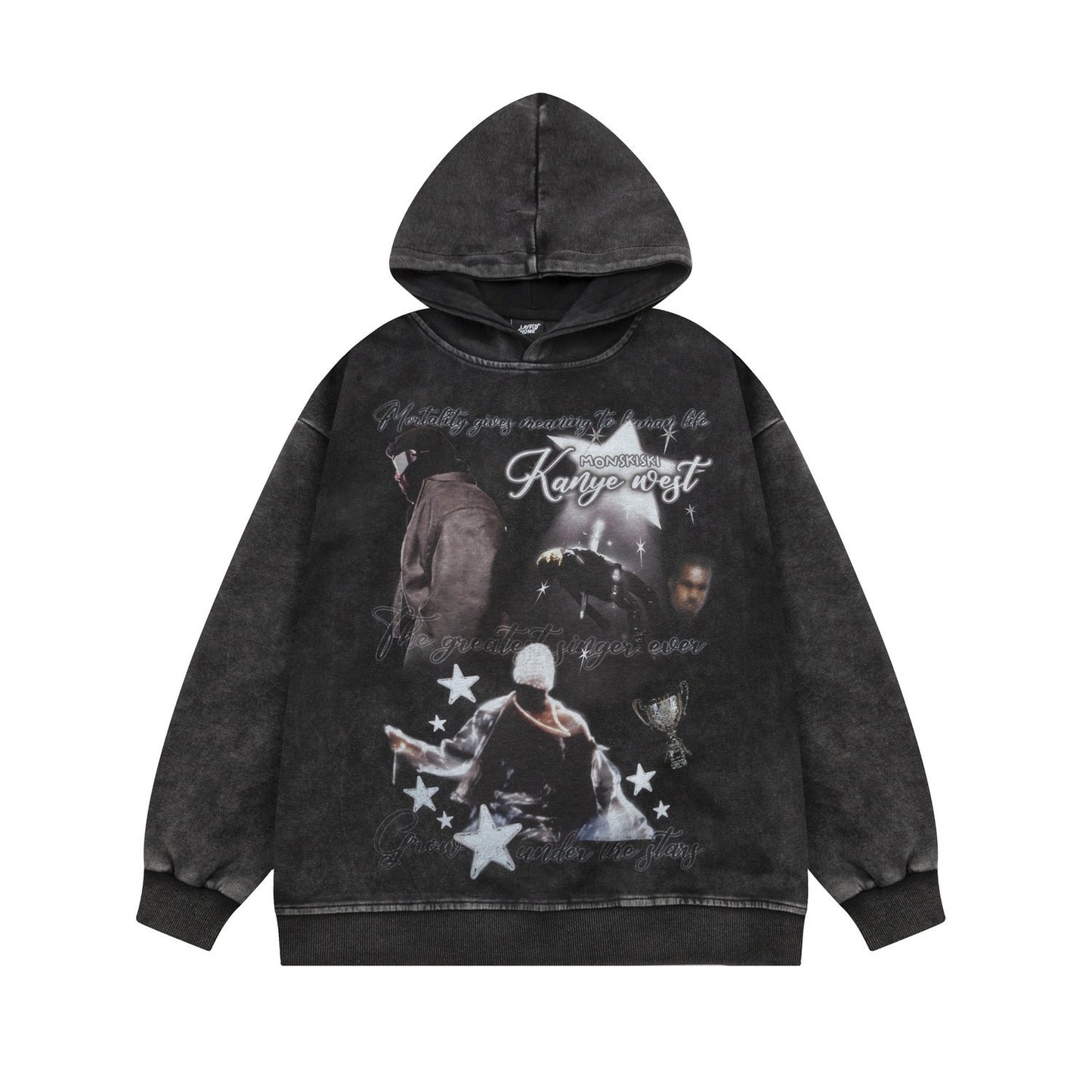 Kanye West Hoodie Black Shirts & Tops PinkLimes Trending Streetwear