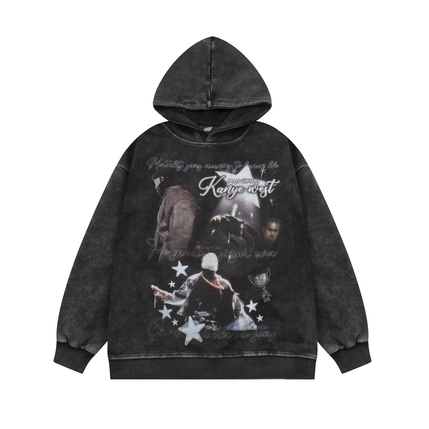 Kanye West Hoodie Black Shirts & Tops PinkLimes Trending Streetwear