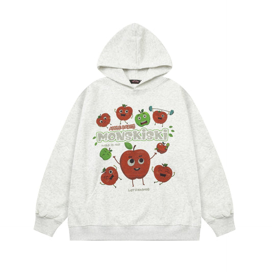 Apple Party Hoodie Grey Shirts & Tops PinkLimes Trending Streetwear