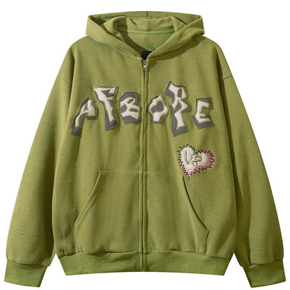 Afbore Hoodie Green Shirts & Tops PinkLimes Trending Streetwear