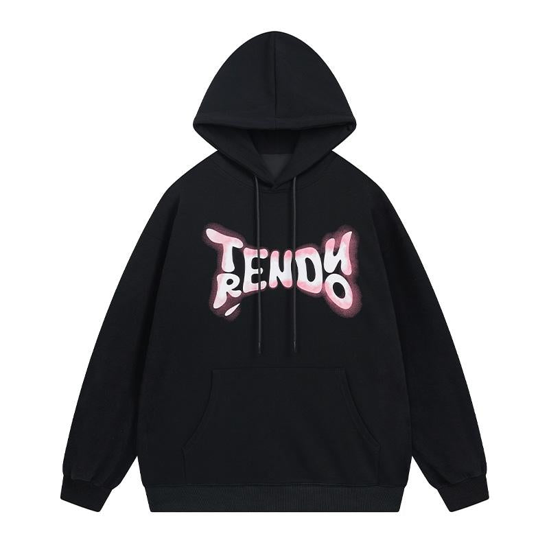 Trenduo Hoodie Black Shirts & Tops PinkLimes Trending Streetwear