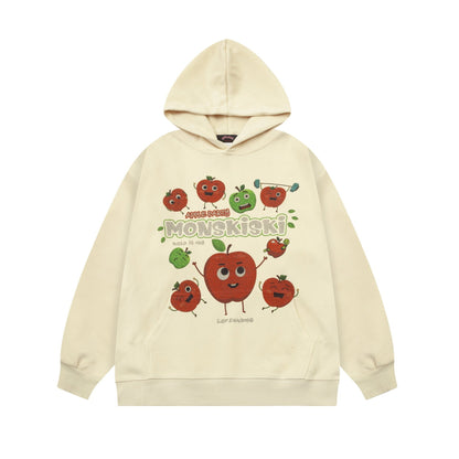 Apple Party Hoodie Beige Shirts & Tops PinkLimes Trending Streetwear
