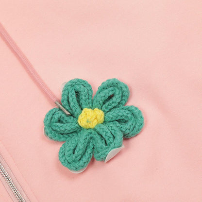 Flower Hoodie Shirts & Tops PinkLimes Trending Streetwear