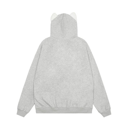 Boss Cat Zip-Up Hoodie Shirts & Tops PinkLimes Trending Streetwear