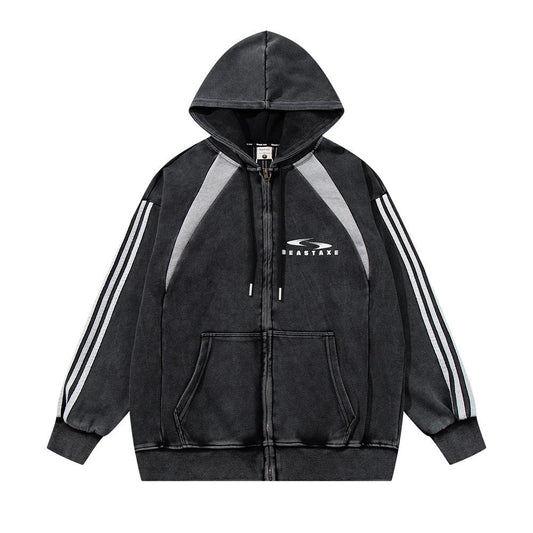 Bestaxe Zip-Up Hoodie Black Shirts & Tops PinkLimes Trending Streetwear
