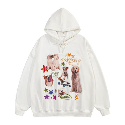 Cool Dogs Hoodie White Shirts & Tops PinkLimes Trending Streetwear