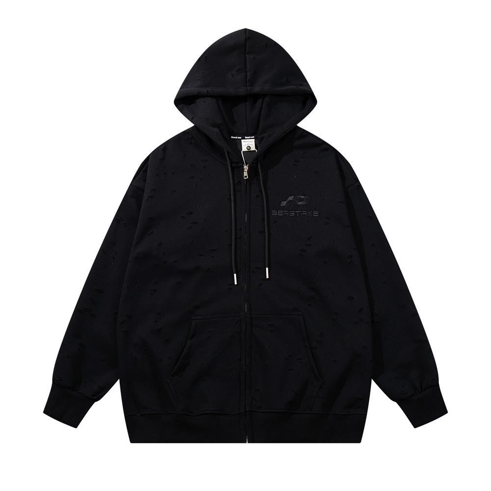 Bestaxe Zip-Up Hoodie Black Shirts & Tops PinkLimes Trending Streetwear